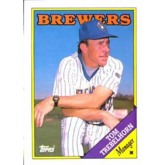 1988 Topps #224 Tom Trebelhorn NM-MT Milwaukee Brewers Baseball Card