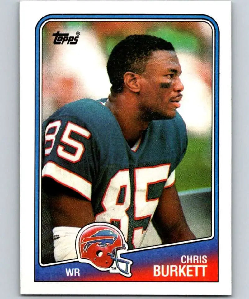1988 Topps #225 Chris Burkett EX Excellent RC Rookie Buffalo Bills Football Card - Football Card Single