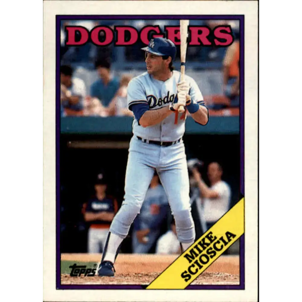 1988 Topps #225 Mike Scioscia NM-MT Los Angeles Dodgers Baseball Card - Baseball Card Single