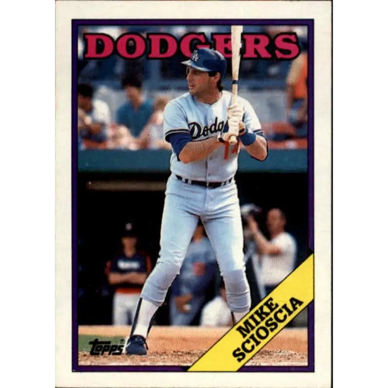 1988 Topps #225 Mike Scioscia NM-MT Los Angeles Dodgers Baseball Card - Baseball Card Single