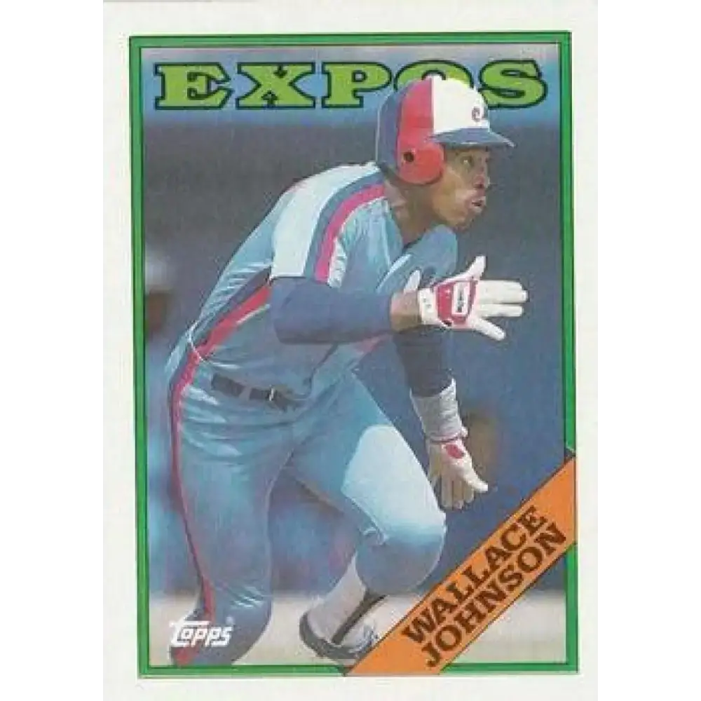 1988 Topps #228 Wallace Johnson NM-MT Montreal Expos Baseball Card - Baseball Card Single