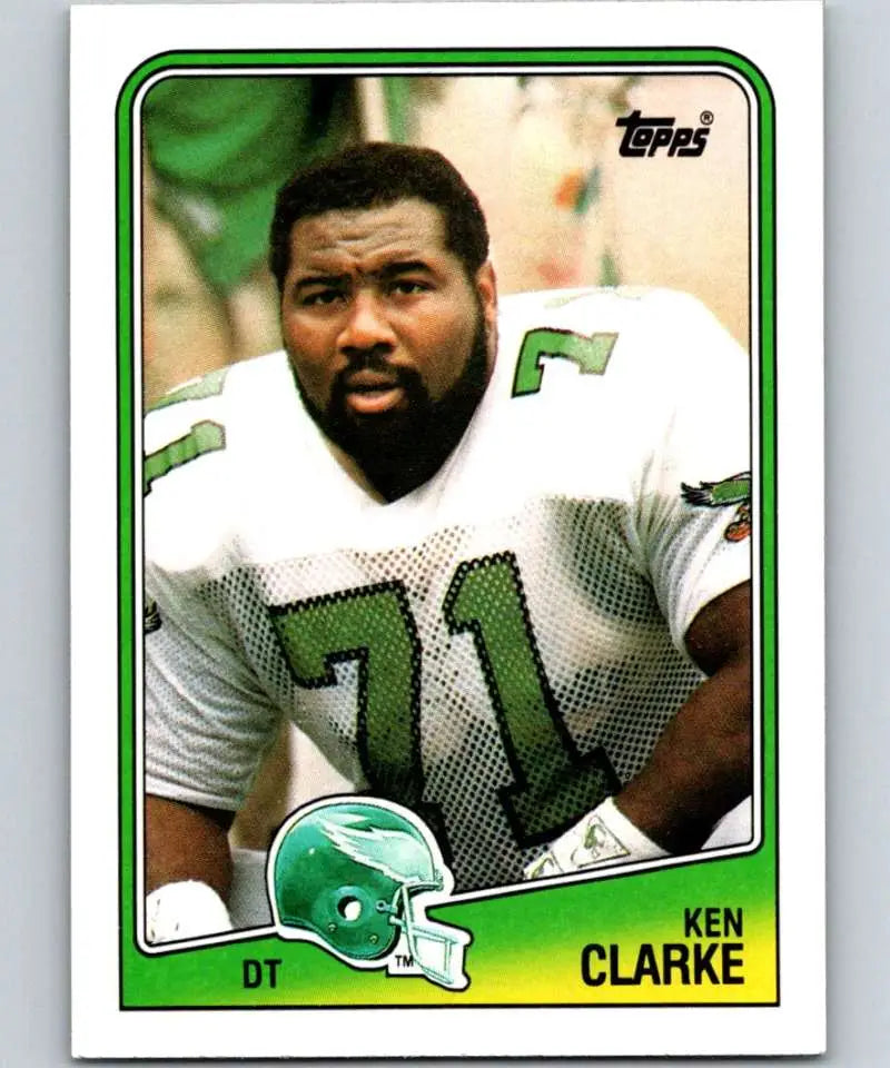 1988 Topps #242 Ken Clarke EX Excellent Philadelphia Eagles Football Card - Football Card Single