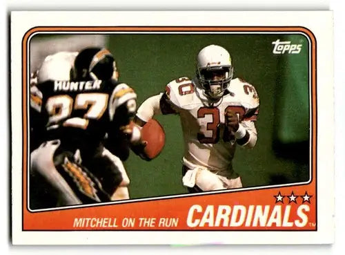 Original gloss football trading card of Cardinals Team Leaders featuring Stump Mitchell