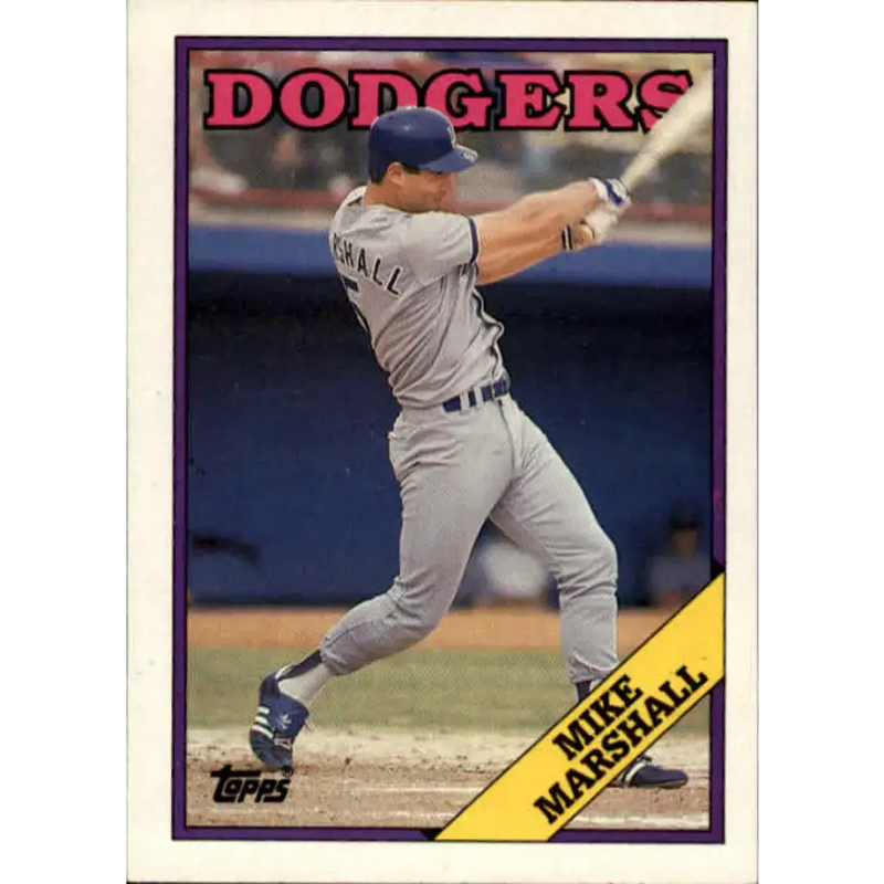 1988 Topps #249 Mike Marshall NM-MT Los Angeles Dodgers Baseball Card - Baseball Card Single