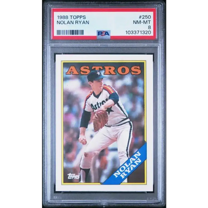 1988 Topps #250 Nolan Ryan PSA 8 NM-MT Houston Astros Baseball Card
