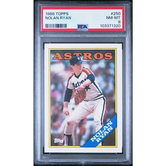 1988 Topps #250 Nolan Ryan PSA 8 NM-MT Houston Astros Baseball Card