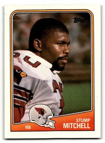 Original gloss Stump Mitchell Phoenix football card from 1988 Topps #250 featuring Mitchell Phoenix Cardinals