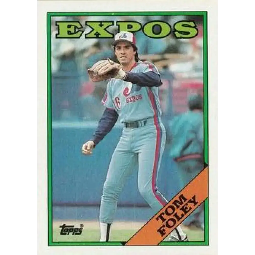 1988 Topps #251 Tom Foley NM-MT Montreal Expos Baseball Card - Baseball Card Single