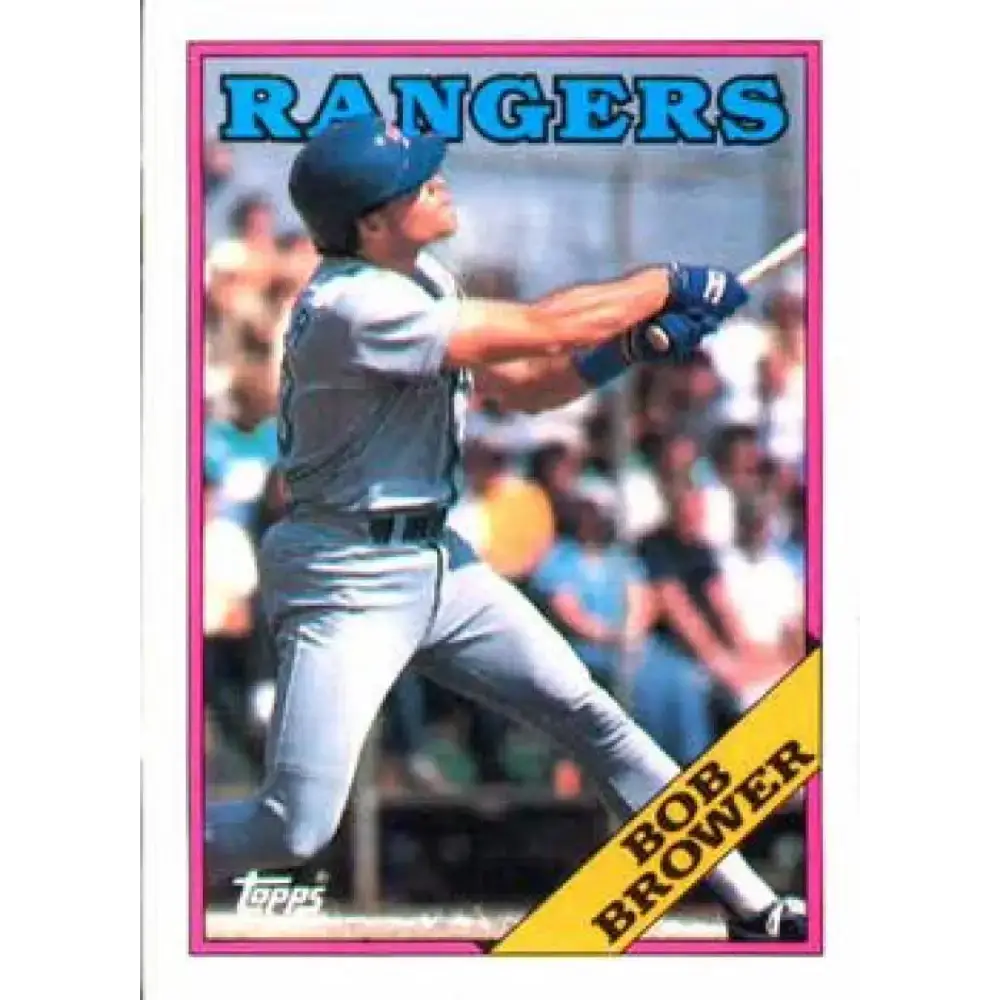 1988 Topps #252 Bob Brower NM-MT Texas Rangers Baseball Card - Baseball Card Single