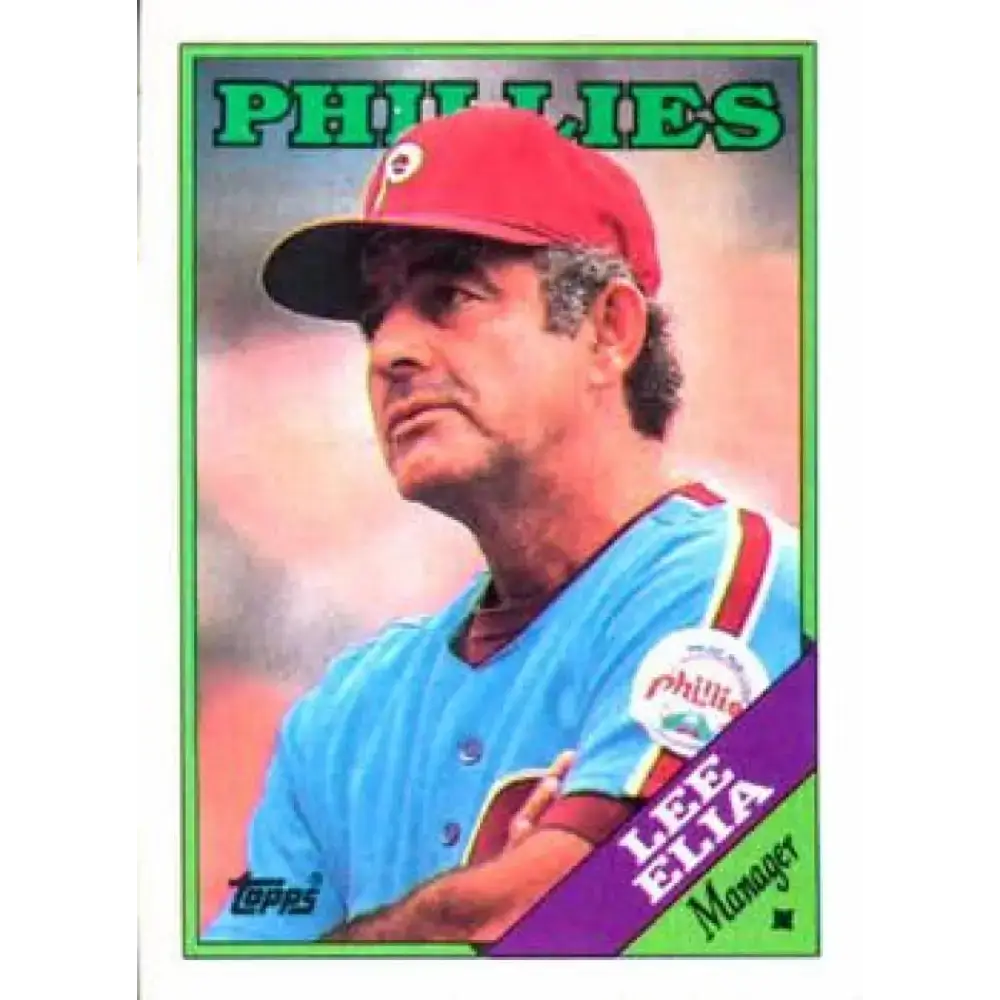 1988 Topps #254 Lee Elia NM-MT Philadelphia Phillies Baseball Card - Baseball Card Single