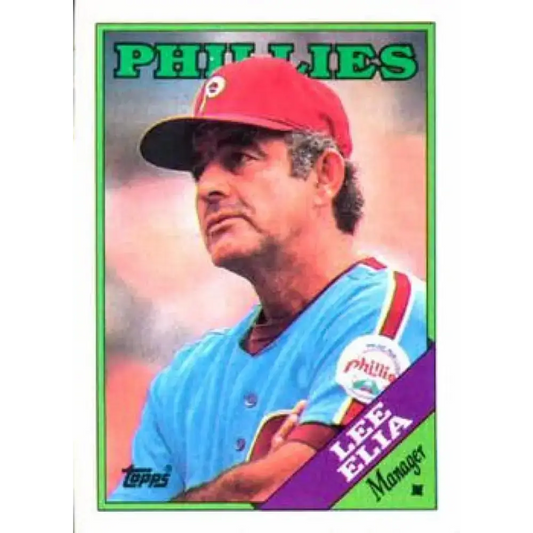 1988 Topps #254 Lee Elia NM-MT Philadelphia Phillies Baseball Card