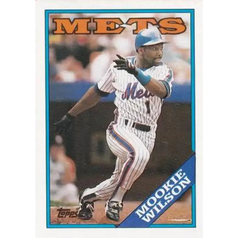 1988 Topps #255 Mookie Wilson NM-MT New York Mets Baseball Card - Baseball Card Single