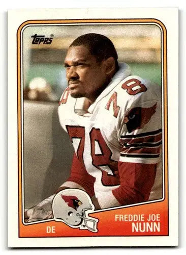 Original gloss Freddie Joe Nunn football card from 1988 Topps Phoenix Cardinals collection