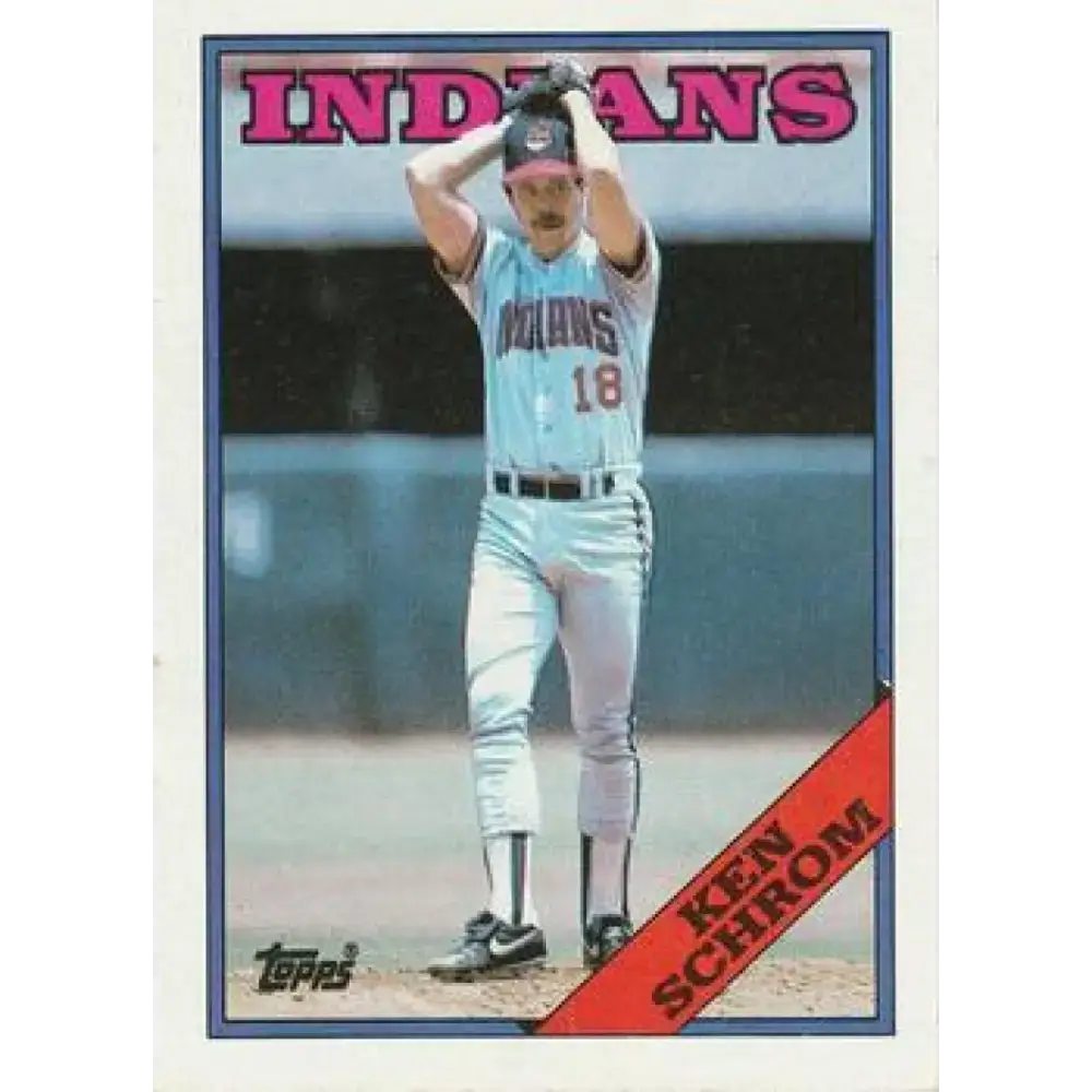 1988 Topps #256 Ken Schrom NM-MT Cleveland Indians Baseball Card - Baseball Card Single