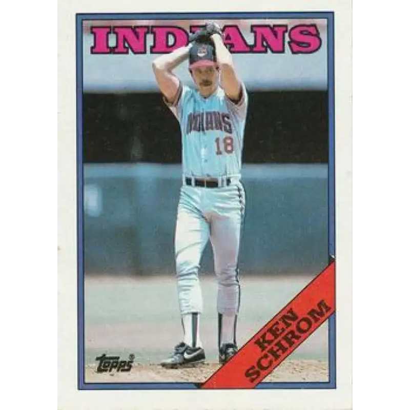 1988 Topps #256 Ken Schrom NM-MT Cleveland Indians Baseball Card - Baseball Card Single