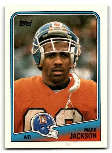 Football trading card of Mark Jackson Denver Broncos from 1988 Topps series
