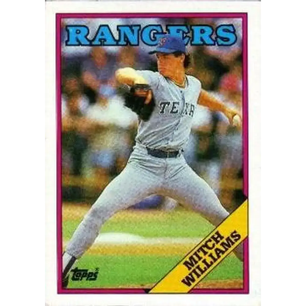1988 Topps #26 Mitch Williams NM-MT Texas Rangers Baseball Card - Baseball Card Single