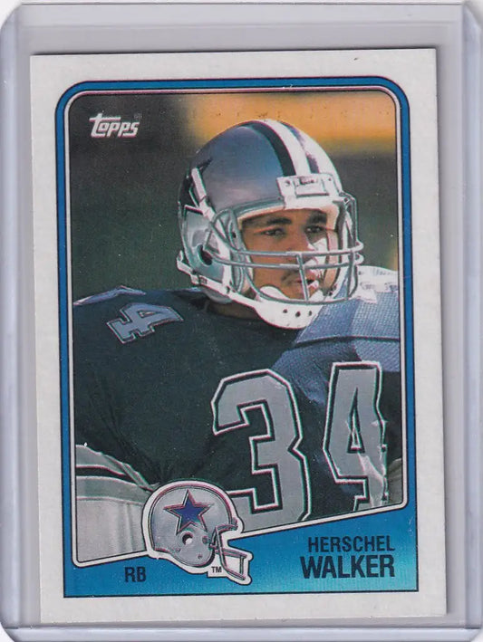 Football trading card of Herschel Walker Dallas Cowboys #34 from 1988 Topps
