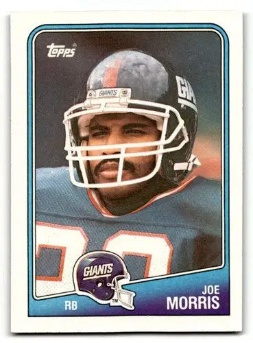 1988 Topps Joe Morris Giants football cards with original gloss featuring Joe Morris