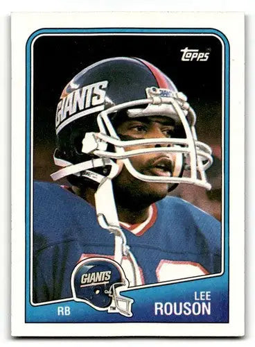 1988 Topps Lee Rouson Giants football card featuring New York Giants football cards collection
