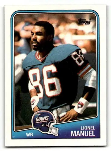 Original gloss Lionel Manuel Giants football card from 1988 Topps series