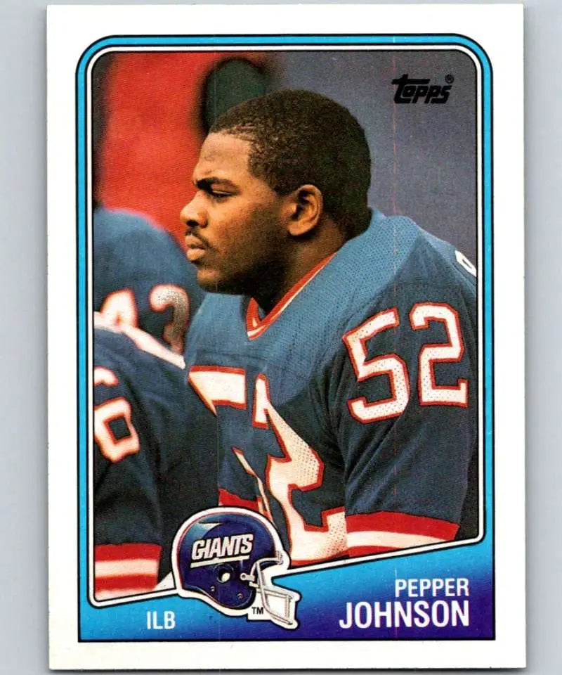 1988 Topps #283 Pepper Johnson EX Excellent New York Giants Football Card - Football Card Single