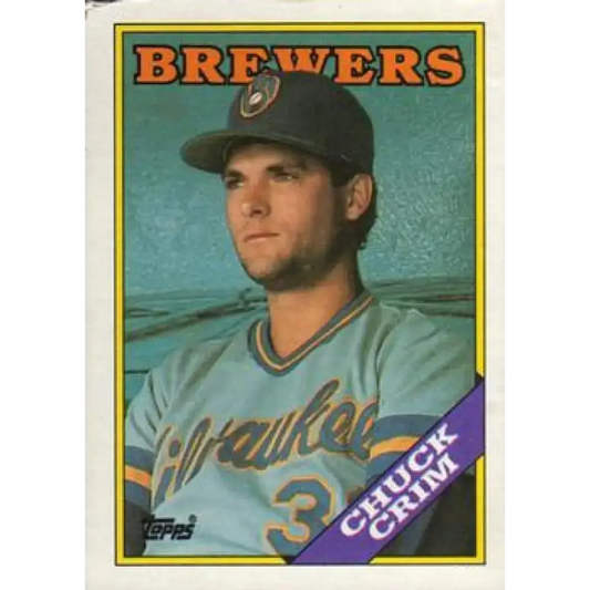 1988 Topps #286 Chuck Crim NM-MT RC Rookie Milwaukee Brewers Baseball Card