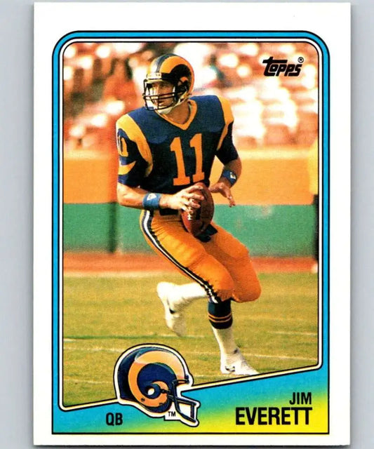 1988 Topps #288 Jim Everett EX Excellent Los Angeles Rams Football Card - Football Card Single