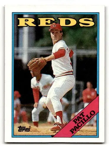 Original gloss baseball card featuring Pat Pacillo Cincinnati Reds player image