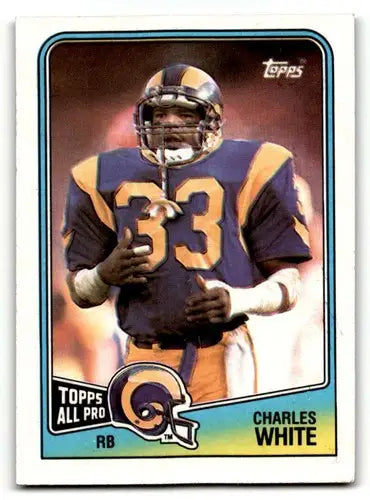 Original gloss Charles White Los Angeles Rams football card 1988 Topps #289