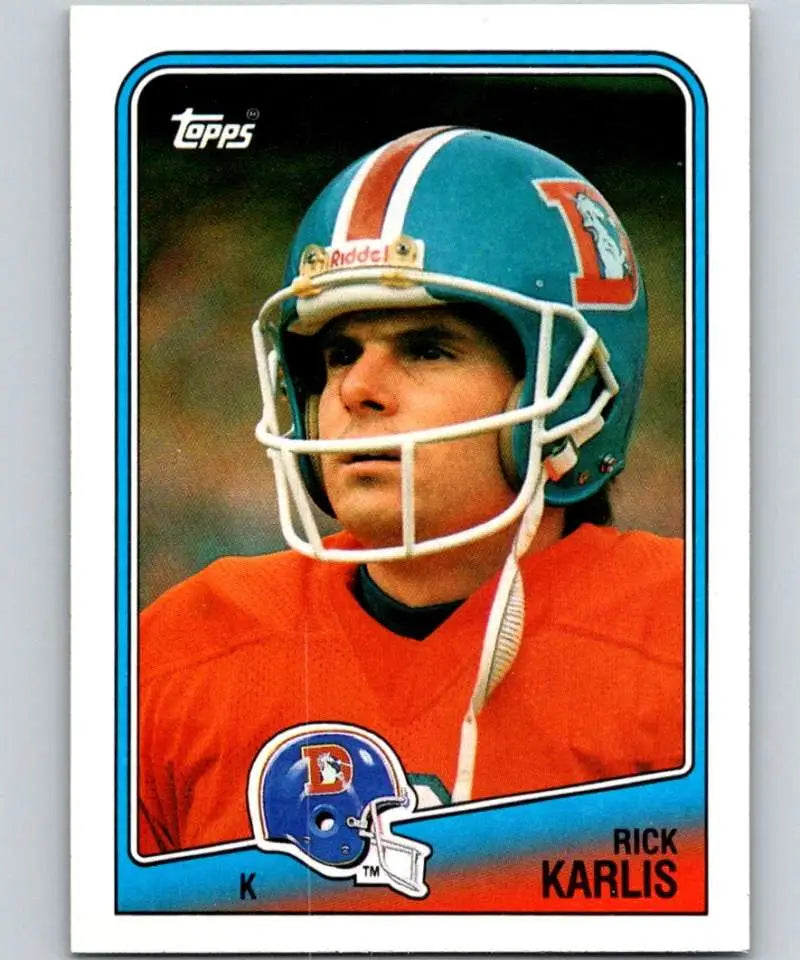 1988 Topps #29 Rich Karlis EX Excellent Denver Broncos Football Card - Football Card Single
