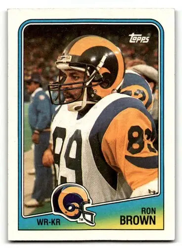 Original gloss Ron Brown Los Angeles Rams football card 1988 Topps #290