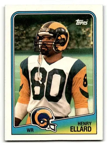Original gloss Henry Ellard Los Angeles Rams football card 1988 Topps #291
