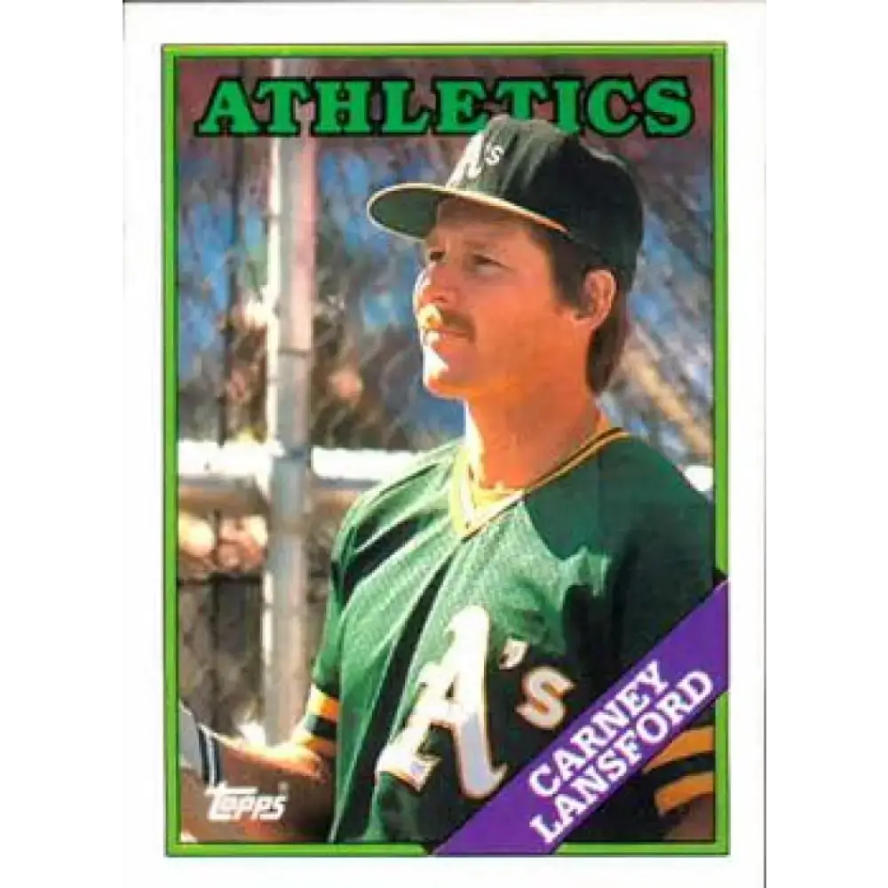 1988 Topps #292 Carney Lansford NM-MT Oakland Athletics Baseball Card - Baseball Card Single