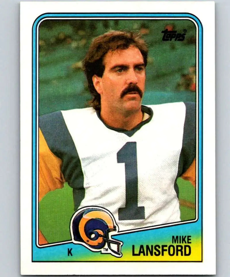 1988 Topps #292 Mike Lansford EX Excellent Los Angeles Rams Football Card - Football Card Single