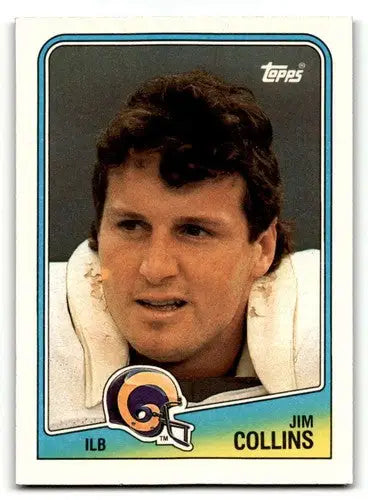 Original gloss Jim Collins Los Angeles Rams football card from 1988 Topps collection
