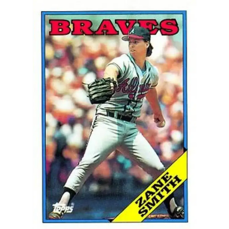1988 Topps #297 Zane Smith NM-MT Atlanta Braves Baseball Card - Baseball Card Single