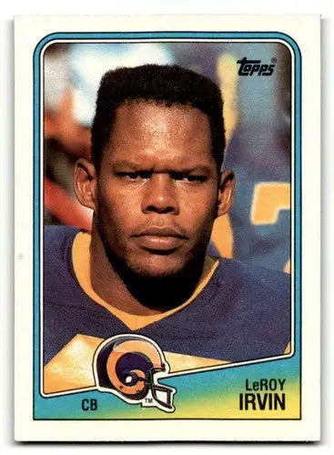 Original gloss Leroy Irvin Los Angeles Rams football card from 1988 Topps #298