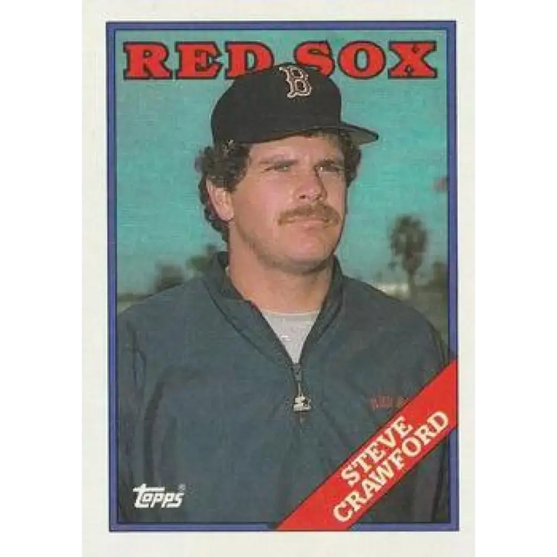 1988 Topps #299 Steve Crawford NM-MT Boston Red Sox Baseball Card - Baseball Card Single