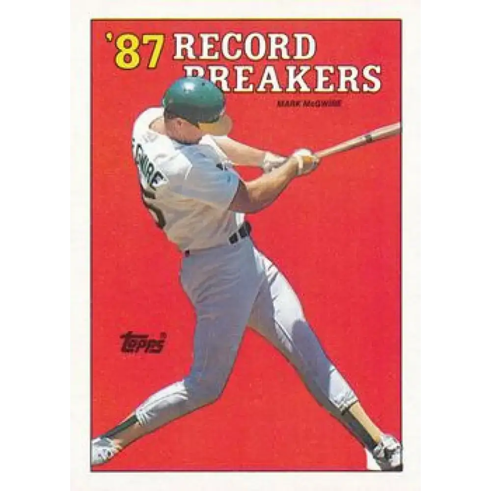 1988 Topps #3 Mark McGwire NM-MT Oakland Athletics Baseball Card - Baseball Card Single