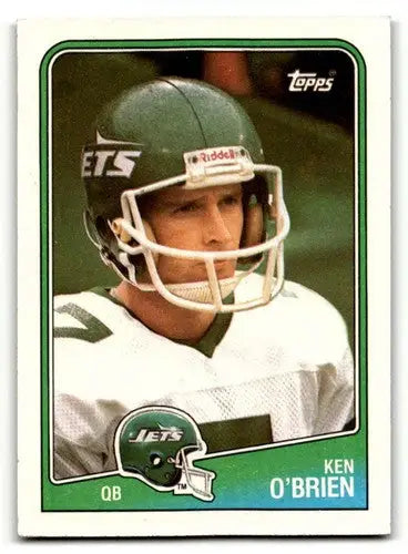 Original gloss 1988 Topps Ken O’Brien Jets football card from York Jets football collection
