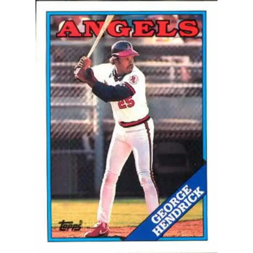 1988 Topps #304 George Hendrick NM-MT California Angels Baseball Card - Baseball Card Single
