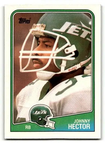 Original gloss Johnny Hector football card featuring New York Jets collectible exhibits vibrant details