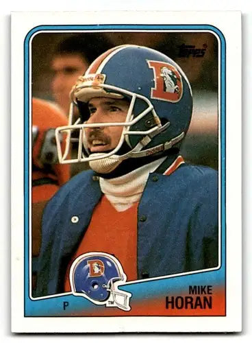 Original gloss Mike Horan Denver football card from 1988 Topps #31 Horan Denver Broncos