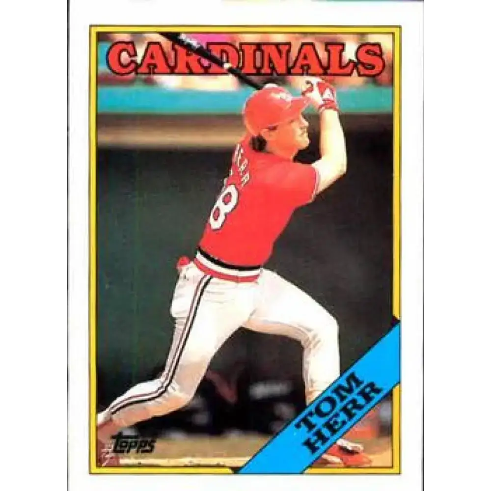 1988 Topps #310 Tom Herr NM-MT St. Louis Cardinals Baseball Card - Baseball Card Single