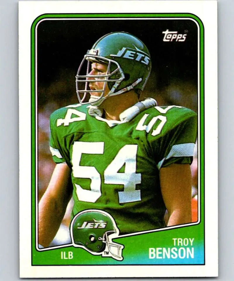 1988 Topps #311 Troy Benson EX Excellent New York Jets Football Card - Football Card Single
