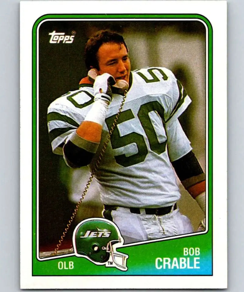 1988 Topps #312 Bob Crable EX Excellent New York Jets Football Card - Football Card Single