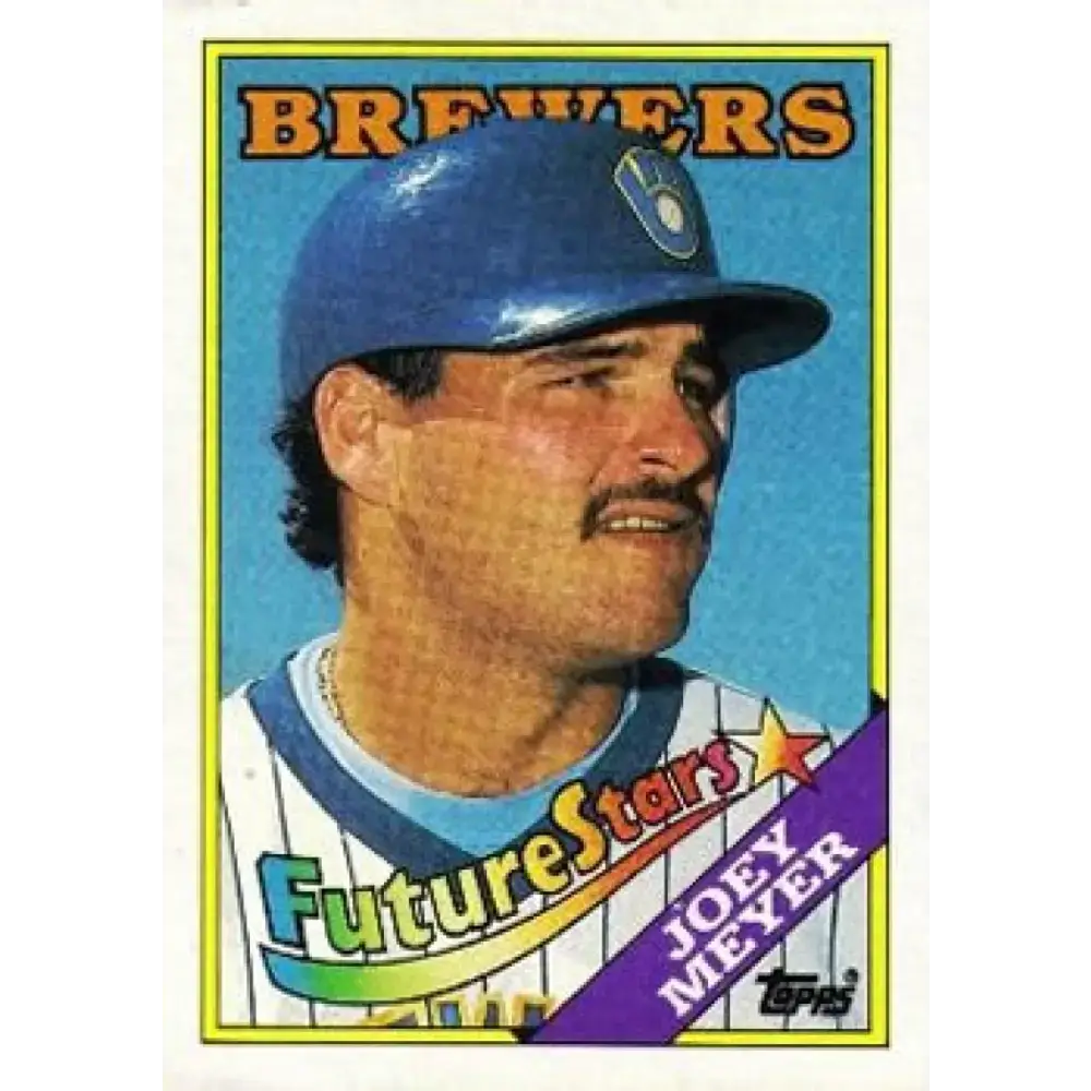 1988 Topps #312 Joey Meyer NM-MT Milwaukee Brewers Baseball Card - Baseball Card Single