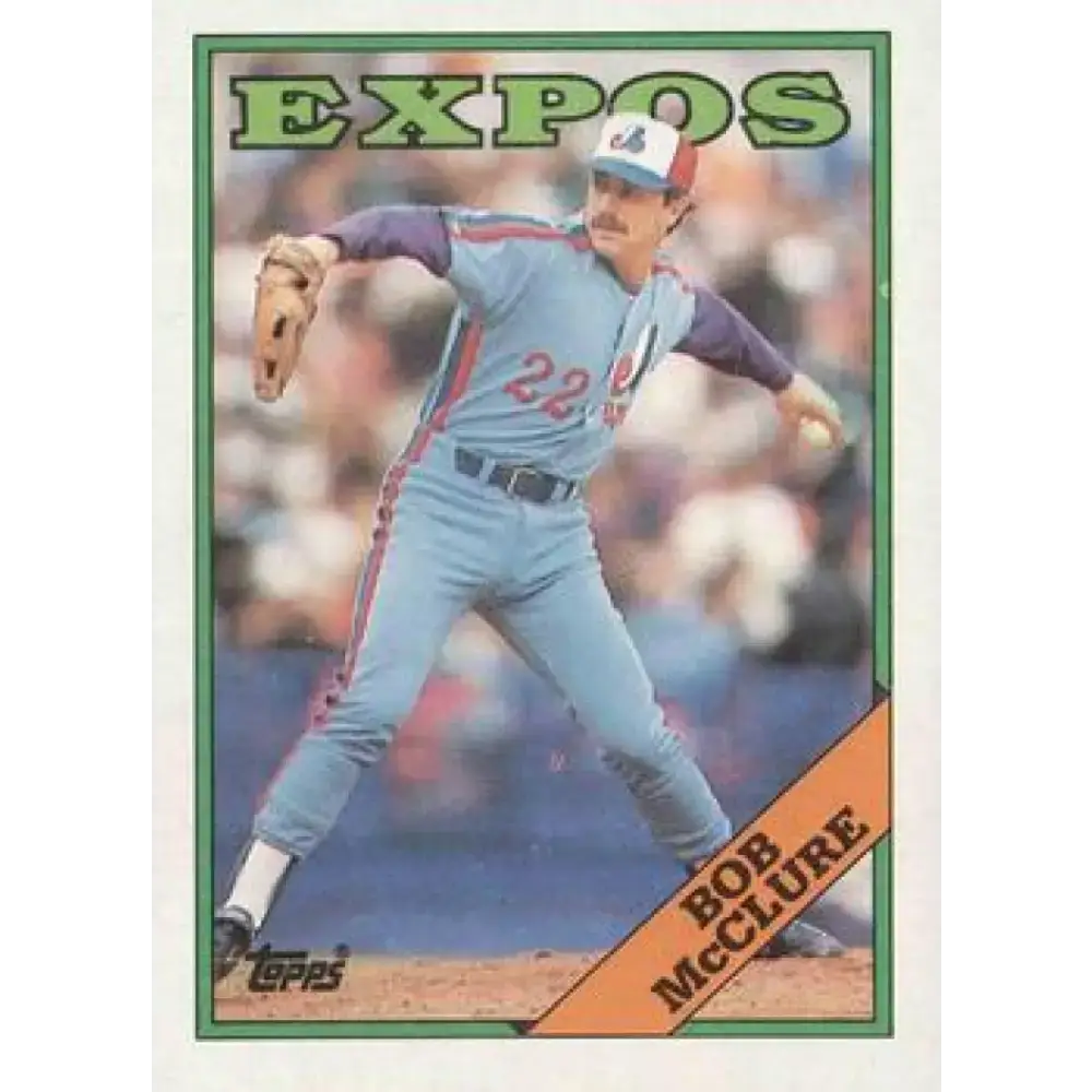 1988 Topps #313 Bob McClure NM-MT Montreal Expos Baseball Card - Baseball Card Single