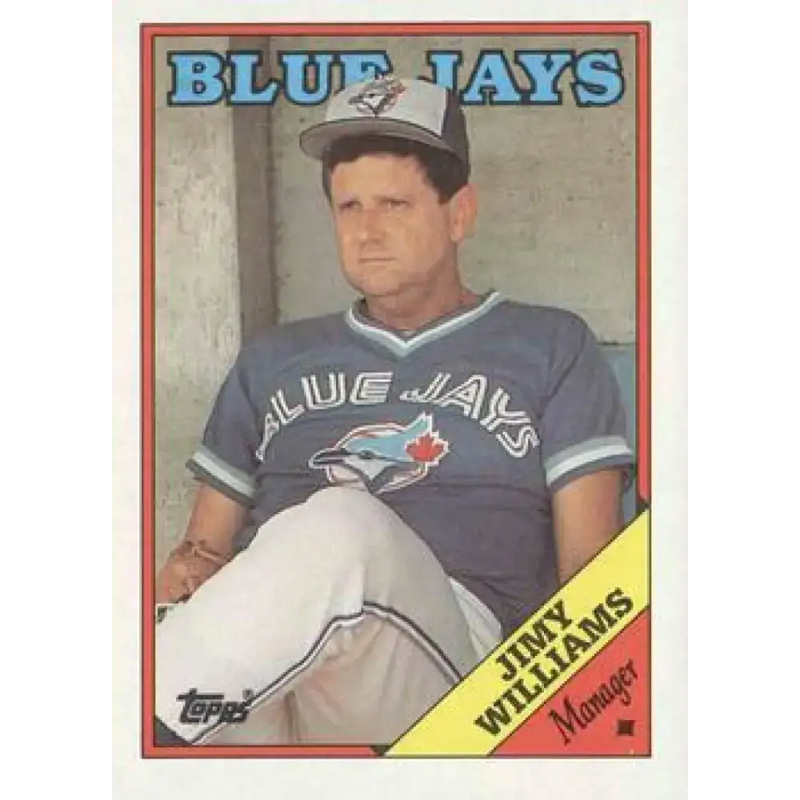 1988 Topps #314 Jimy Williams NM-MT Toronto Blue Jays Baseball Card - Baseball Card Single
